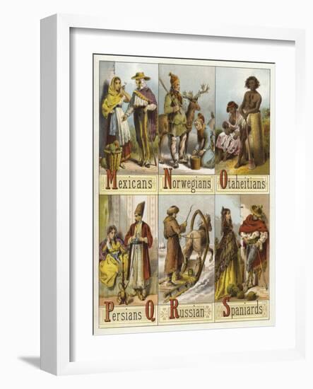 Races of the World-null-Framed Giclee Print