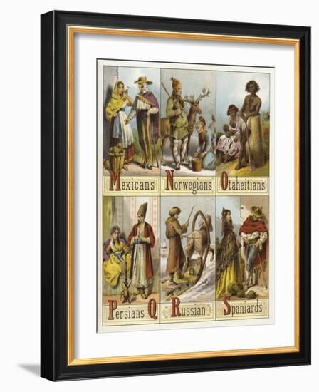 Races of the World-null-Framed Giclee Print