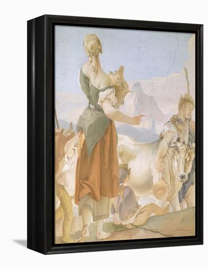 Rachel Hiding Idols-Giambattista Tiepolo-Framed Premier Image Canvas