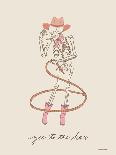 Floral Cowgirl Boot-Rachel Nieman-Mounted Art Print