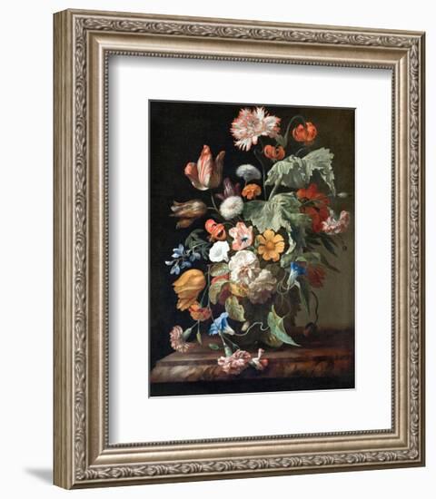 Rachel Ruysch, Still-Life with Flowers-Dutch Florals-Framed Art Print