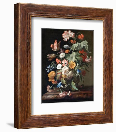 Rachel Ruysch, Still-Life with Flowers-Dutch Florals-Framed Art Print