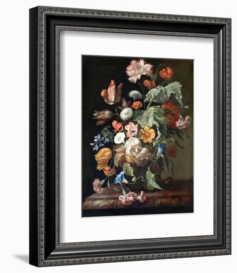 Rachel Ruysch, Still-Life with Flowers-Dutch Florals-Framed Art Print