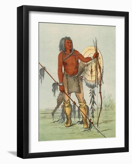 Racial, Comanche Warrior-George Catlin-Framed Photographic Print