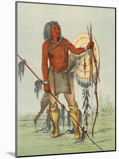 Racial, Comanche Warrior-George Catlin-Mounted Photographic Print