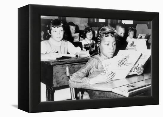 Racial Integration in Boston with Roxbury Girl in Near by Jamaica Plain School, 1965-null-Framed Stretched Canvas