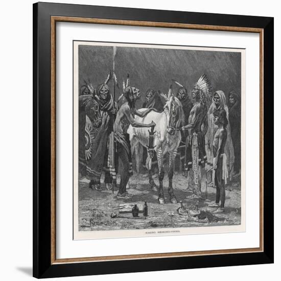Racial, Medicine Pony-Frederic Sackrider Remington-Framed Art Print