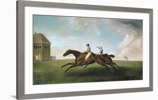 Racing at Newmarket-George Stubbs-Framed Premium Giclee Print