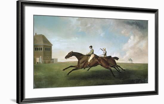 Racing at Newmarket-George Stubbs-Framed Premium Giclee Print