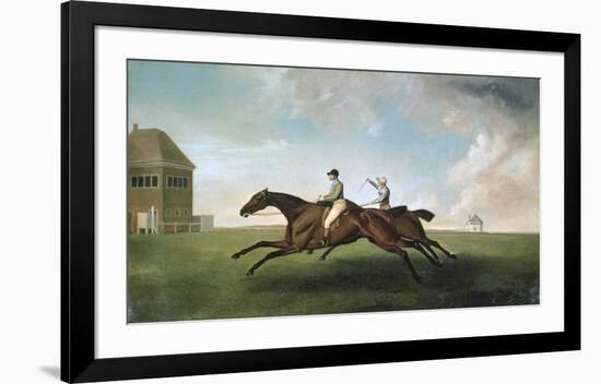 Racing at Newmarket-George Stubbs-Framed Premium Giclee Print