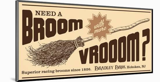 Racing Brooms-null-Mounted Art Print