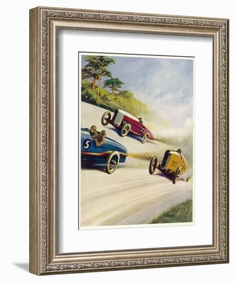 Racing Cars of 1926: Oddly One Car is Carrying Two People the Others Only One-Norman Reeve-Framed Photographic Print