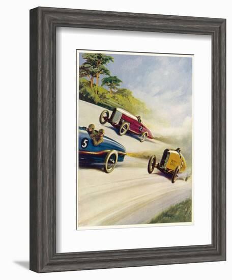 Racing Cars of 1926: Oddly One Car is Carrying Two People the Others Only One-Norman Reeve-Framed Photographic Print