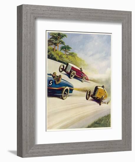 Racing Cars of 1926: Oddly One Car is Carrying Two People the Others Only One-Norman Reeve-Framed Photographic Print