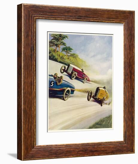 Racing Cars of 1926: Oddly One Car is Carrying Two People the Others Only One-Norman Reeve-Framed Photographic Print