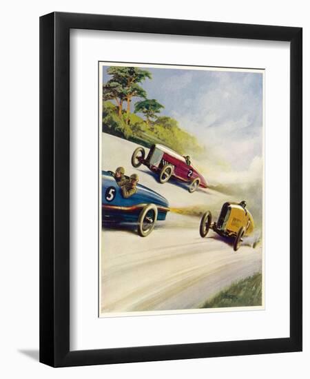 Racing Cars of 1926: Oddly One Car is Carrying Two People the Others Only One-Norman Reeve-Framed Photographic Print