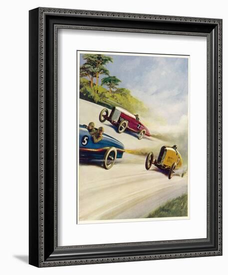 Racing Cars of 1926: Oddly One Car is Carrying Two People the Others Only One-Norman Reeve-Framed Photographic Print