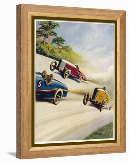 Racing Cars of 1926: Oddly One Car is Carrying Two People the Others Only One-Norman Reeve-Framed Premier Image Canvas