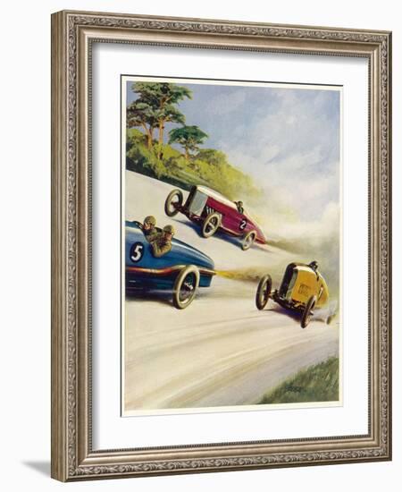 Racing Cars of 1926: Oddly One Car is Carrying Two People the Others Only One-Norman Reeve-Framed Photographic Print