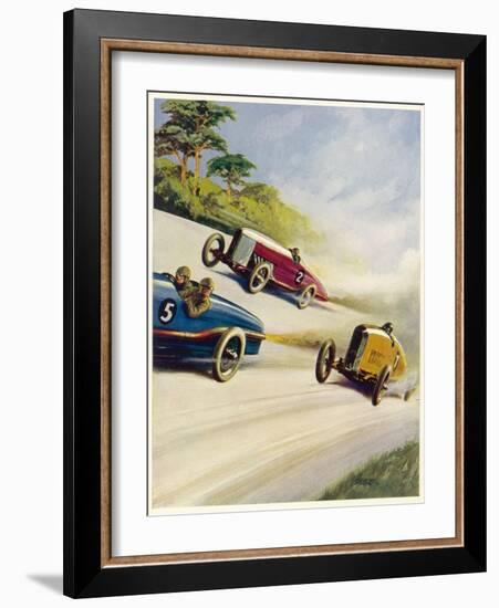 Racing Cars of 1926: Oddly One Car is Carrying Two People the Others Only One-Norman Reeve-Framed Photographic Print