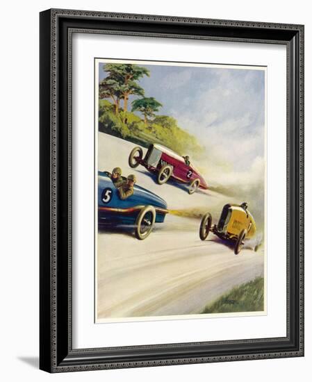 Racing Cars of 1926: Oddly One Car is Carrying Two People the Others Only One-Norman Reeve-Framed Photographic Print