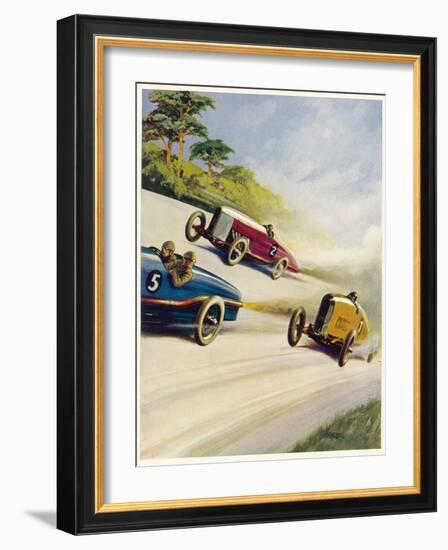 Racing Cars of 1926: Oddly One Car is Carrying Two People the Others Only One-Norman Reeve-Framed Photographic Print