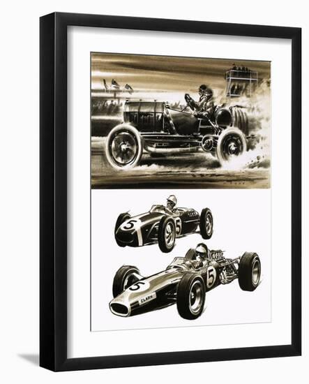 Racing Cars-Wilf Hardy-Framed Giclee Print