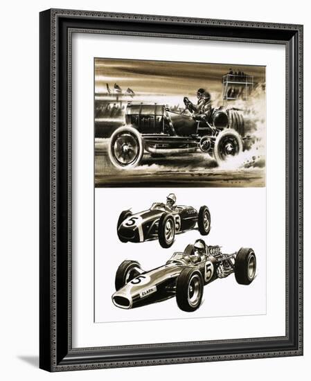 Racing Cars-Wilf Hardy-Framed Giclee Print