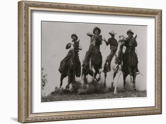 Racing Cowboys-H Armstrong Roberts-Framed Art Print