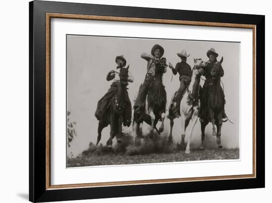 Racing Cowboys-H Armstrong Roberts-Framed Art Print