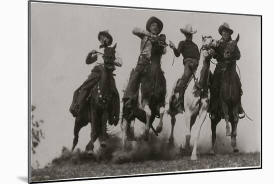 Racing Cowboys-H Armstrong Roberts-Mounted Art Print