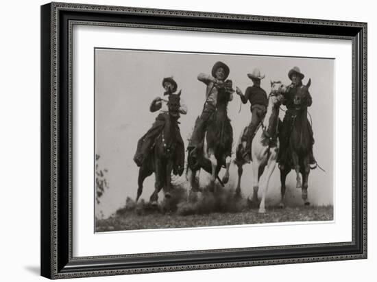 Racing Cowboys-H Armstrong Roberts-Framed Art Print