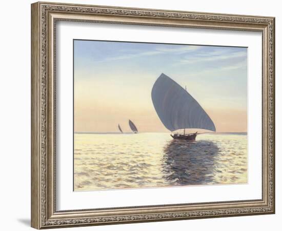 Racing Dhows-Edward Dawson-Framed Giclee Print