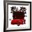 Racing Grunge Shield with Red Sport Super Car-locote-Framed Premium Giclee Print