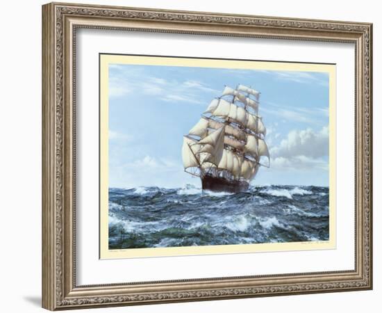 Racing Home, The Cutty Sark-Montague Dawson-Framed Art Print