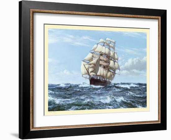 Racing Home, The Cutty Sark-Montague Dawson-Framed Art Print