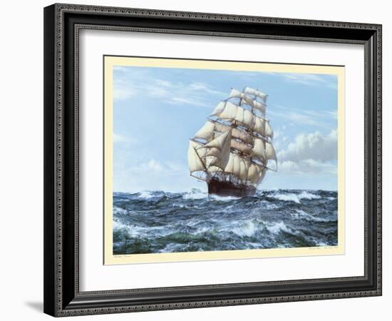 Racing Home, The Cutty Sark-Montague Dawson-Framed Art Print