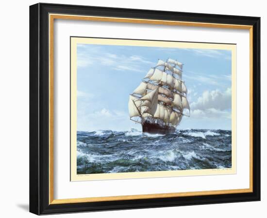 Racing Home, The Cutty Sark-Montague Dawson-Framed Art Print