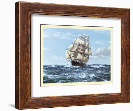 Racing Home, The Cutty Sark-Montague Dawson-Framed Art Print