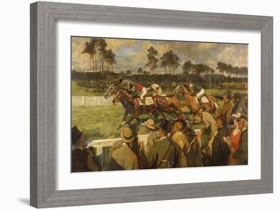 Racing, Hoppe-Garden, Berlin School, circa 1900-null-Framed Giclee Print