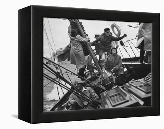 Racing "Maruffa" Battling Storm During Annual Race on Lake Michigan from Chicago to Mackinac Island-William Vandivert-Framed Premier Image Canvas