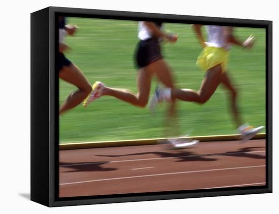 Racing Runners-null-Framed Premier Image Canvas