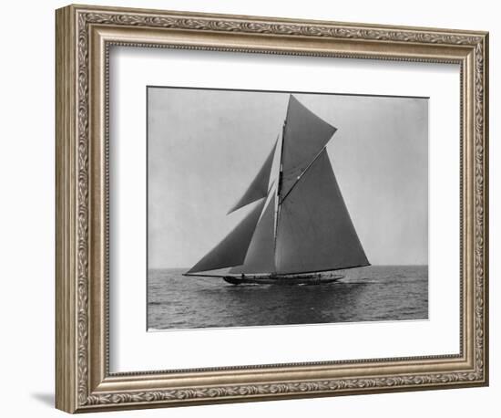 Racing Sloop in Full Sail-N.L. Stebbins-Framed Photographic Print