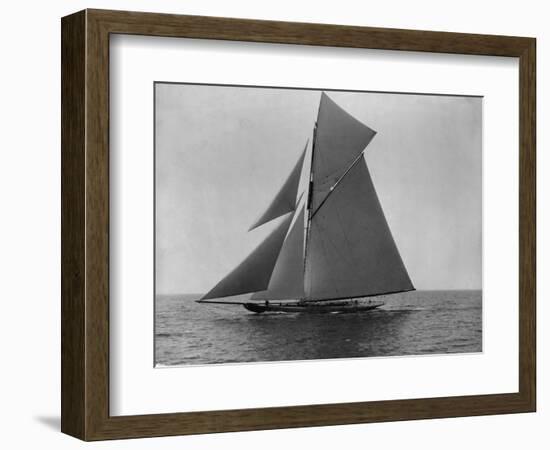 Racing Sloop in Full Sail-N.L. Stebbins-Framed Photographic Print