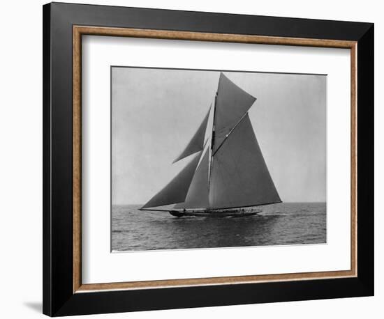 Racing Sloop in Full Sail-N.L. Stebbins-Framed Photographic Print