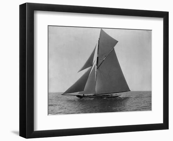 Racing Sloop in Full Sail-N.L. Stebbins-Framed Photographic Print