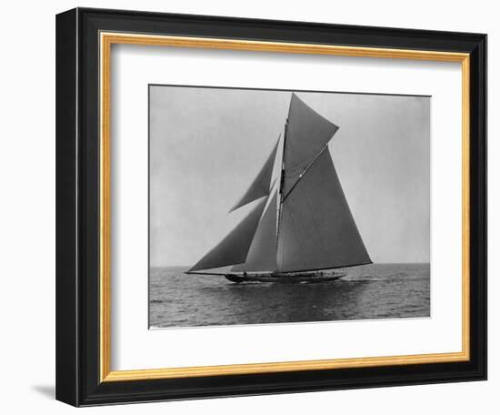 Racing Sloop in Full Sail-N.L. Stebbins-Framed Photographic Print