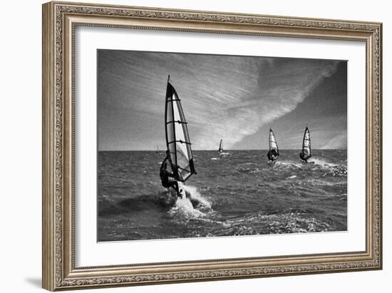 Racing Surfers-Adrian Campfield-Framed Photographic Print