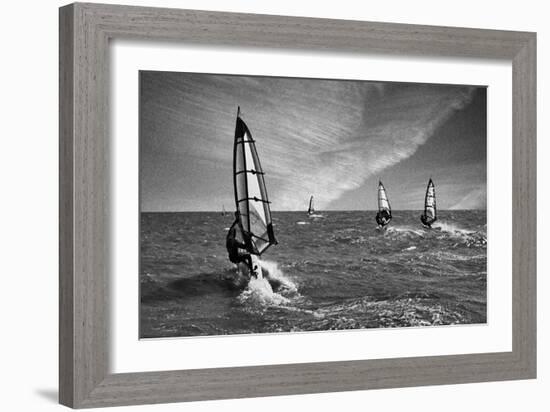 Racing Surfers-Adrian Campfield-Framed Photographic Print