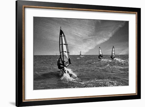 Racing Surfers-Adrian Campfield-Framed Photographic Print